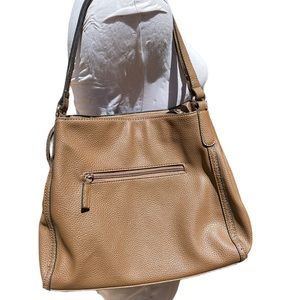 David Jones Paris Tote Faux Leather Tan Brown